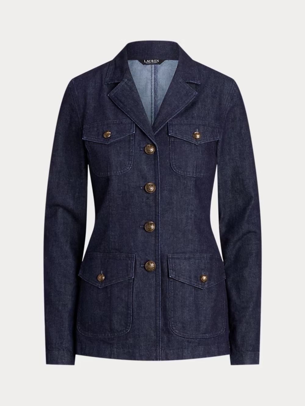Lauren Ralph Lauren Dark Indigo Denim Blazer Blazer